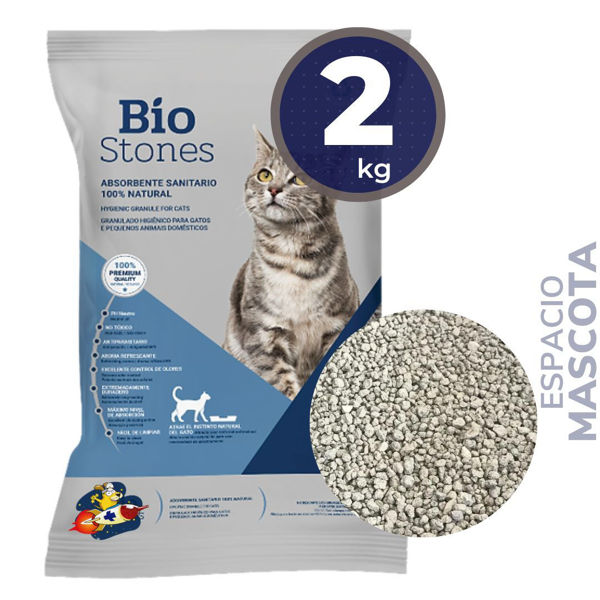 Imagen de Piedra Sanitaria para Gatos BIO STONES - Piedra blanca 2 kg