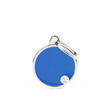 Imagen de Chapita Círculo M Azul Basic Handmade