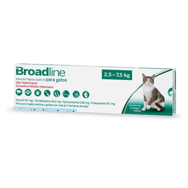 Imagen de Broadline Antiparasitario Interno y Externo Gatos 2,5 a 7,5 kg