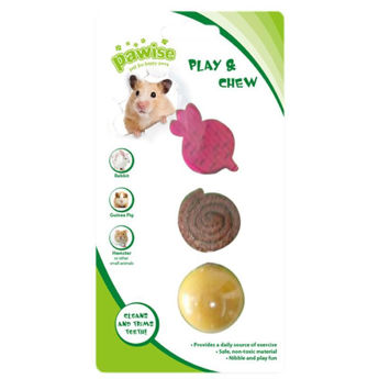 Imagen de JUGUETE PAWISE WOODLOOFAH PACK #2 PARA ROEDORES