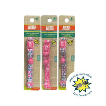 Imagen de COLLAR PARA GATO ABRE FACIL ANIMAL PLANET CORAZONES