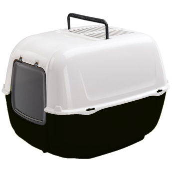 Imagen de Baño Cerrado Para Gato FERPLAST Toilet Home Prima Black PLT