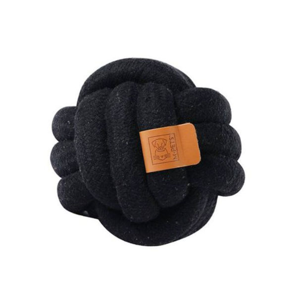 Imagen de Juguete Para Perro M-PETS Pelota Coto Lana Color Negro - 6.5 cm
