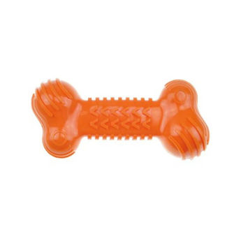 Imagen de Juguete Para Perro MPETS Hueso De Goma Naranja