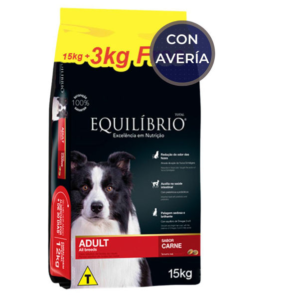 Imagen de Equilibrio Adulto Carne 15 + 3 kg / con avería