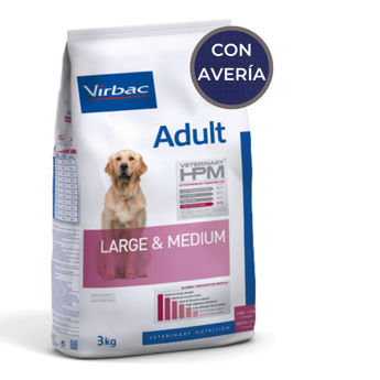 Imagen de Alimento VIRBAC HPM Perro Adulto Raza Mediana y Grande 12 kg / con avería