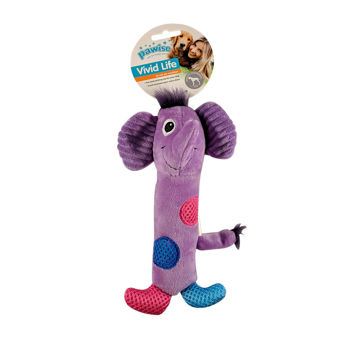 Imagen de Juguete Para Perro PAWISE Peluche Elefante Violeta