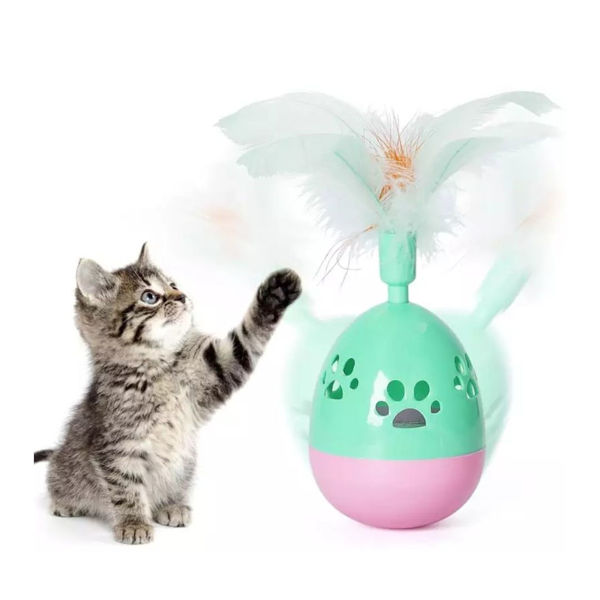Imagen de Juguete Para Gato Huevo Con Plumas KP-197