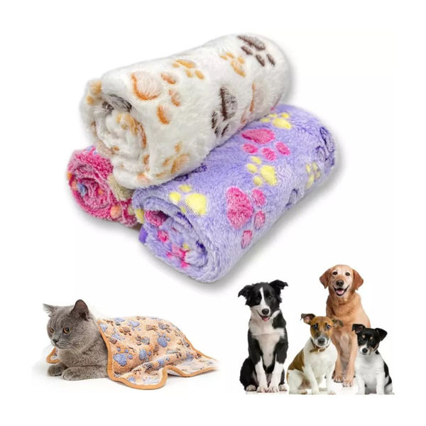 Imagen de Cama Manta Polar Para Perro Huellas 58x55 cm YY-7