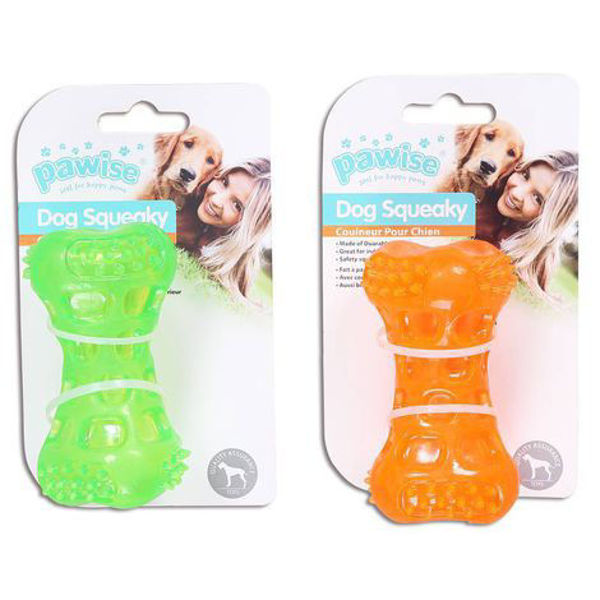 Imagen de Juguete Para Perro PAWISE Hueso Goma Squeaky Bone - 9.5 cm