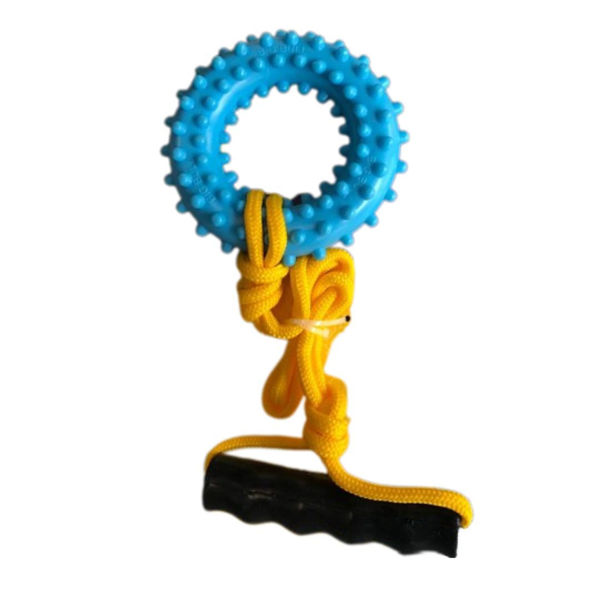 Imagen de Juguete Para Perro BIG BULL Rueda De Pinchos Maciza + Cuerda