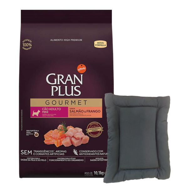 Imagen de Alimento GRANPLUS Perro Gourmet Adulto Mini Sabor Salmon y Pollo 10,1 kg + Regalo