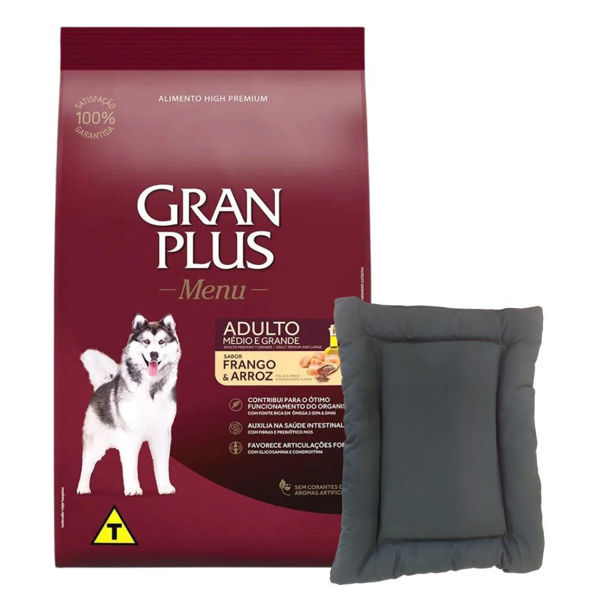 Imagen de Alimento GRANPLUS Perro Adulto Sabor Pollo y Arroz Raza Mediana y Grande 20 kg + Regalo