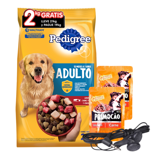 Imagen de Alimento PEDIGREE Perro Adulto Carne, Pollo y Cereales 21 kg + Regalo