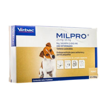 Imagen de Desparasitante Interno MILPRO 2,5 mg/25 mg - 1 Comprimido
