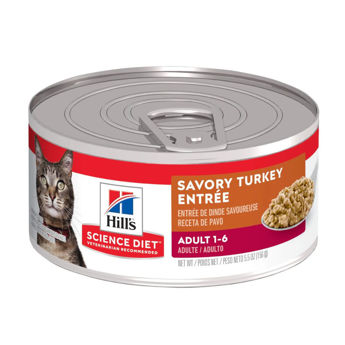 Imagen de Alimento Húmedo Lata Paté HILLS Gato Adulto Savory Turkey Entrée 156 grs.