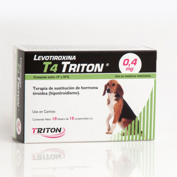 Imagen de T4 levotiroxina 0,4 mg Hipotiroidismo Caninos - 10 Comprimidos