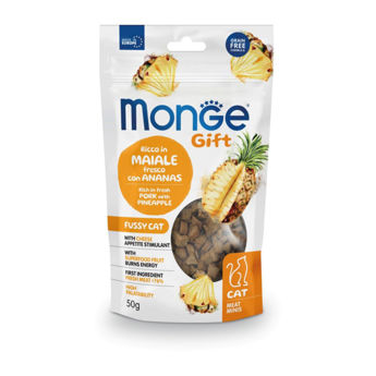 Imagen de Snack MONGE Gift Gato Fussy Cat Sabor Cerdo y Piña 50 g