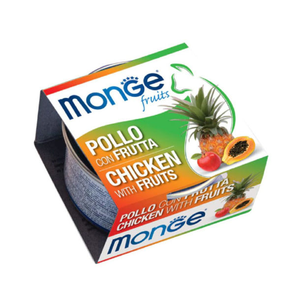 Imagen de Alimento Húmedo Paté MONGE Gato Pollo con Frutas 80 g