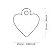 Imagen de Chapita Identificatoria MYFAMILY Corazón Pequeño Color Rosado