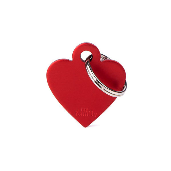 Imagen de Chapita Identificatoria MYFAMILY Corazón Pequeño Color Rojo