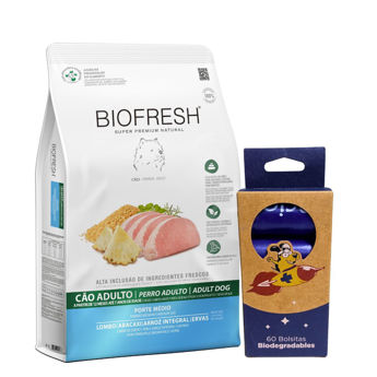 Imagen de Alimento BIOFRESH Perro Adulto Raza Mediana Sabor Cerdo y Ananá 10kg + Regalo