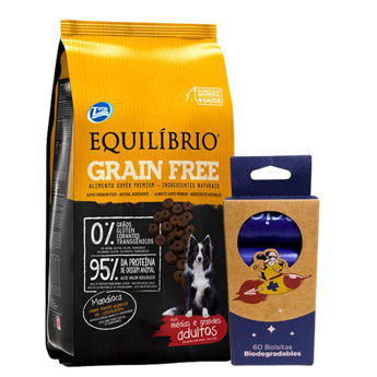 Imagen de Alimento EQUILIBRIO Perro Grain Free Raza Medianas y Grande 12 kg + Regalo