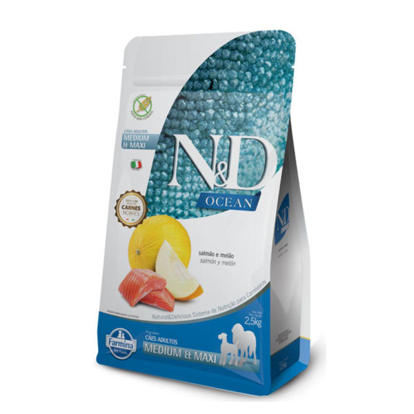 Imagen de Alimento NYD Perro Ocean Adulto Raza Mediana y Grande Sabor Salmón 10,1 kg / con avería