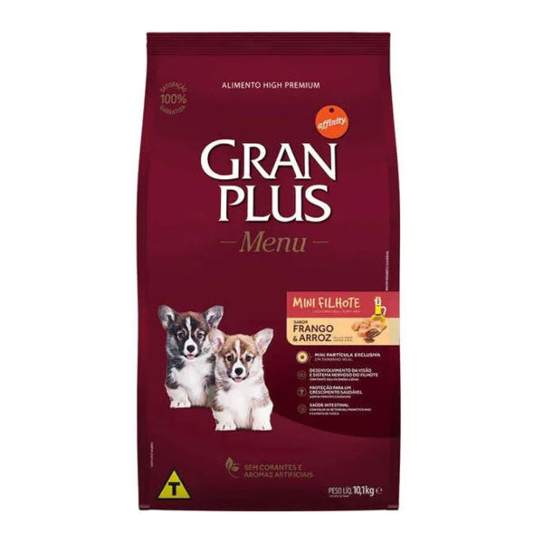 Imagen de Alimento GRANPLUS Perro Cachorro Raza Pequeña y Mini Sabor Pollo y Arroz 3Kg