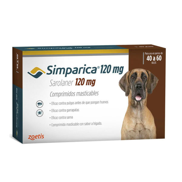 Imagen de Antipulgas y Garrapatas SIMPARICA 40 a 60 kg - 1 Comprimido
