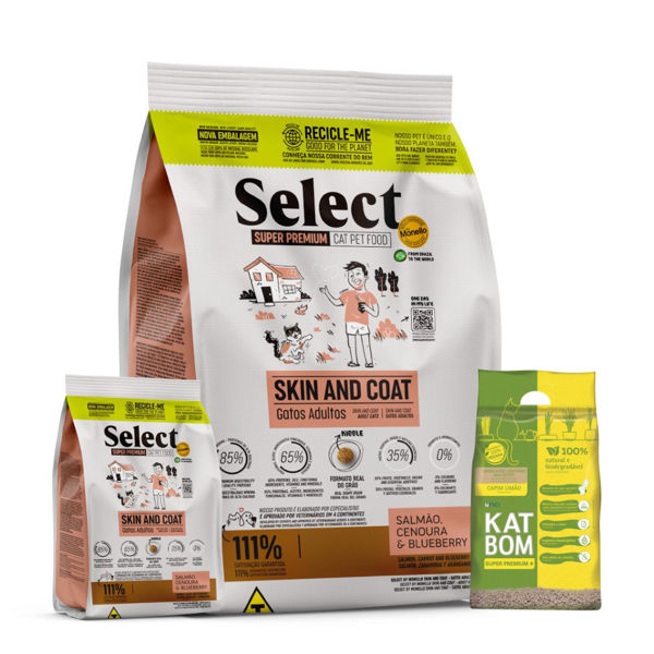 Imagen de Alimento SELECT BY MONELLO Gato Adulto Skin and Coat 7 kg + Regalo