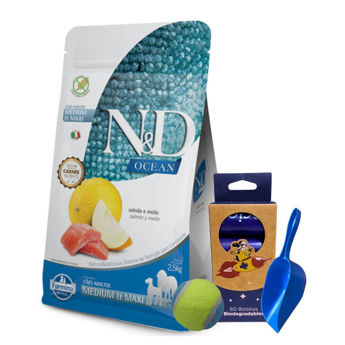 Imagen de Alimento NYD Perro Ocean Adulto Raza Mediana y Grande Sabor Salmón 10,1 kg + Regalo