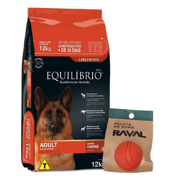 Imagen de Alimento EQUILIBRIO Perro Adulto Raza Grande Sabor Carne 12 kg + Regalo