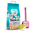Imagen de Arena Sanitaria SANICAT Aglomerante Clumping White Duo 10 L - Vainilla y Mandarina + Regalo