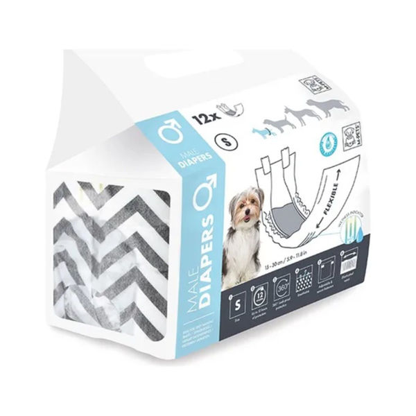Imagen de Pañales MPETS Diapers Para Macho Talle S - 12 Unidades