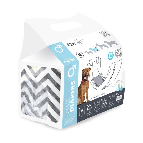Imagen de Pañales MPETS Diapers Macho Talle M - 12 Unidades