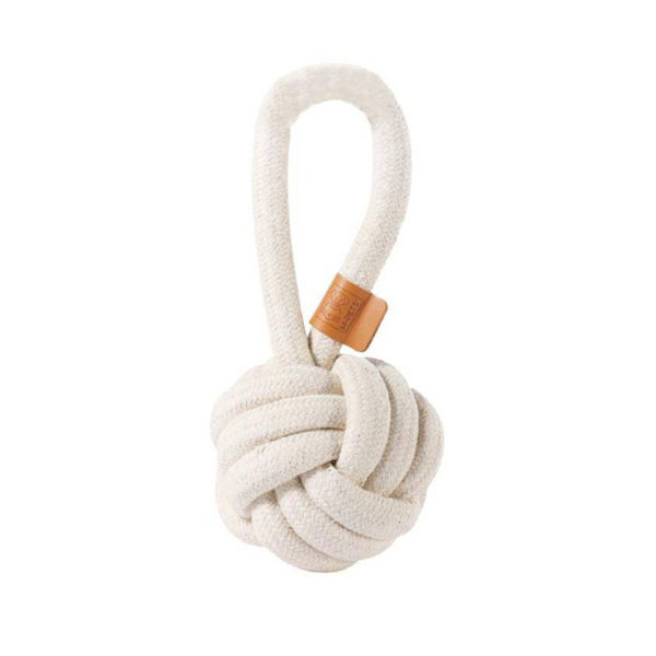 Imagen de Juguete Para Perro MPETS Pelota Coto White Loop Ball 6.5 cm