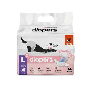 Imagen de Pañales Para Perro FOFOS Diapers Hembra Talle L - 14 Unidades