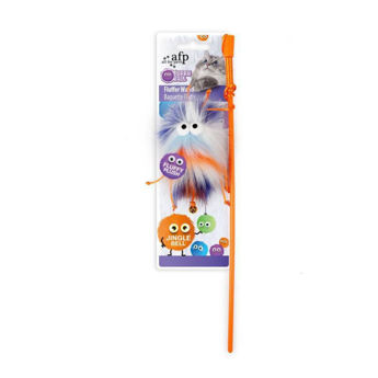 Imagen de Juguete Para Gato AFP Varilla Furry Ball Naranja
