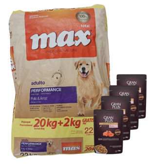 Imagen de Alimento MAX Perro Adulto Performance 20 kg + 2 kg + Regalo