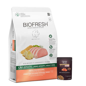 Imagen de Alimento BIOFRESH Perro Adulto Raza Pequeña Sabor Cerdo y Ananá 1kg + Regalo