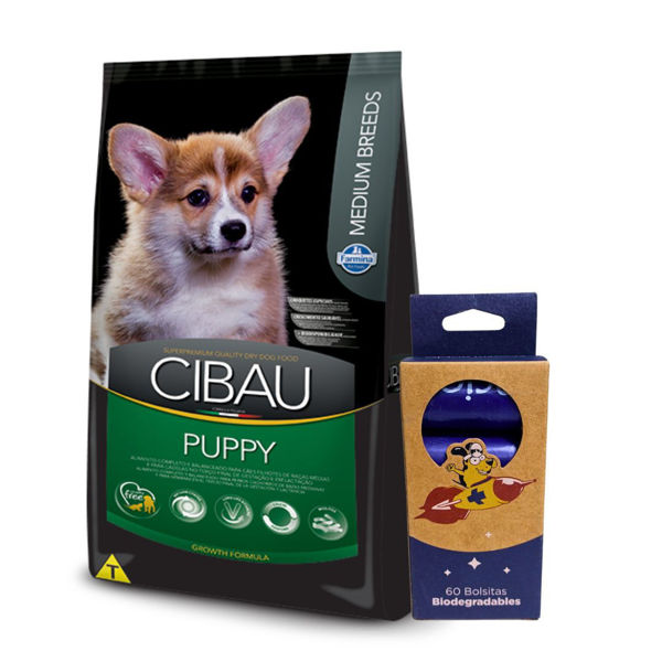 Imagen de Alimento CIBAU Perro Cachorro Raza Mediana 15 kg + Regalo