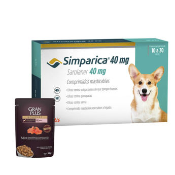 Imagen de Antipulgas y Garrapatas SIMPARICA 10 a 20 kg - 3 Comprimidos