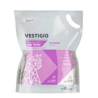 Imagen de Arena Sanitaria Aglomerante VESTIGIO Gato Aroma Lavanda 8kg