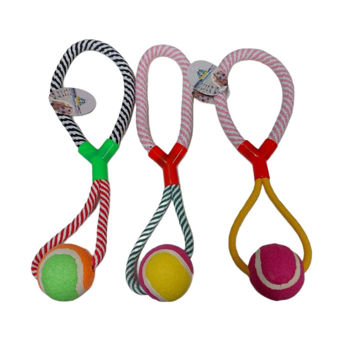 Imagen de Juguete Para Perro PET SUPPLIES Cuerda Con Pelota de Tennis y Agarre