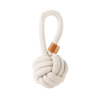 Imagen de Juguete Para Perro MPETS Pelota Coto White Loop Ball 11 cm
