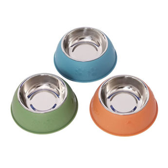 Imagen de Plato Comedero Para Mascotas Acero Inoxidable Grande