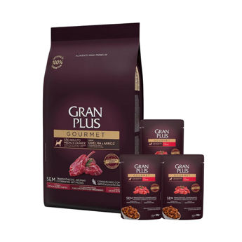 Imagen de Alimento GRANPLUS Gourmet Perro Adulto Raza Mediana y Grande Sabor Cordero y Arroz 16.5 kg + Regalo