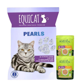 Imagen de Arena Sanitaria EQUICAT Pearls Gel Silica 16 L + Regalo