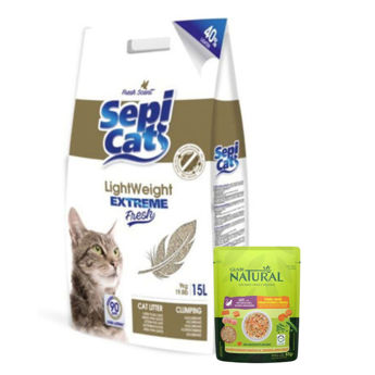 Imagen de Arena Aglomerante SEPI CAT LightWeight Extreme Fresh 15L + Regalo